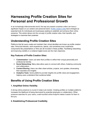 Harnessing Profile Creation Sites for Personal and Professional Growth (1)