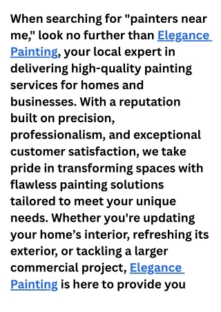 when searching for painters near me look