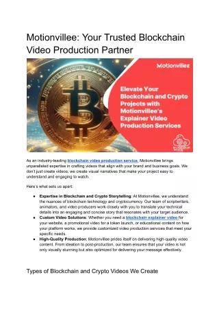 motionvillee your trusted blockchain video