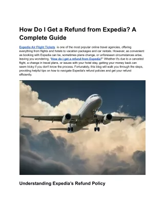 how do i get a refund from expedia a complete