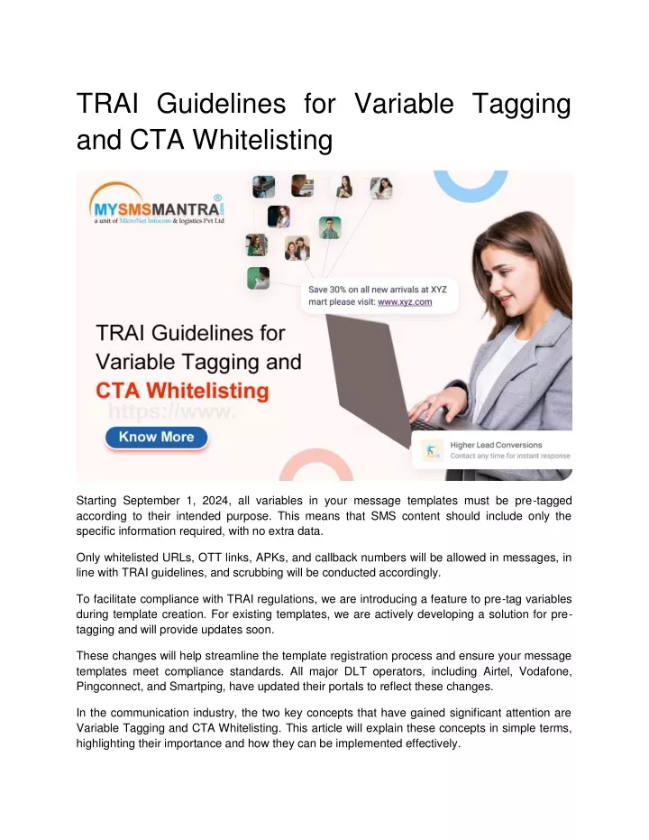 trai guidelines for variable tagging