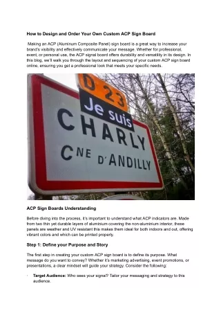 How to Design and Order Your Own Custom ACP Sign Board