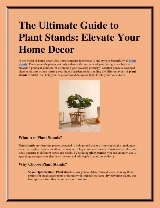 Buy Stylish Plant Stands Online at Dusaan – Elevate Your Indoor Garden