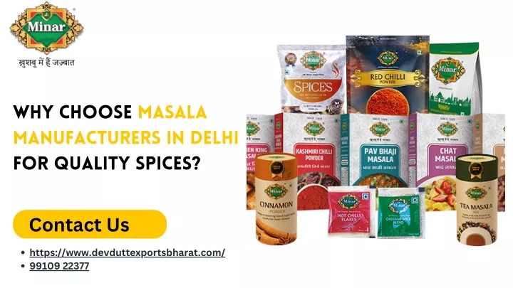 why choose masala manufacturers in delhi