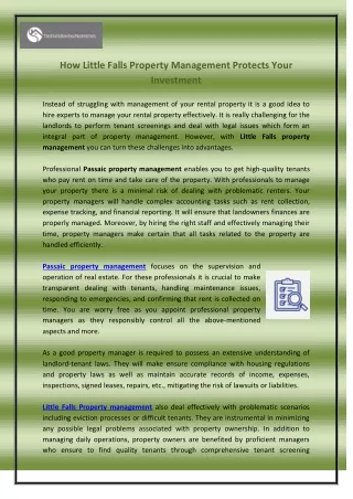 How Little Falls Property Management Protects Your Investment