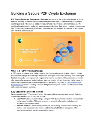 Building a Secure P2P Crypto Exchange