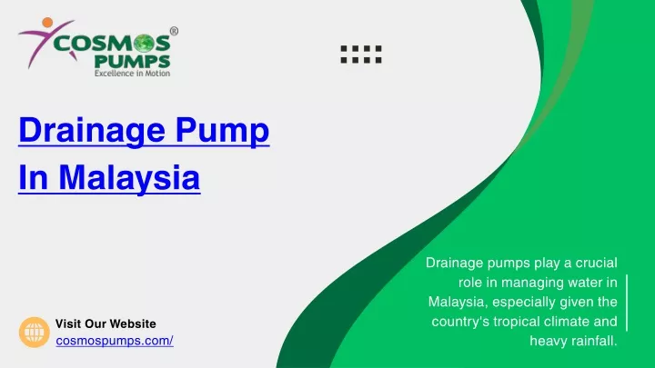 drainage pump in malaysia