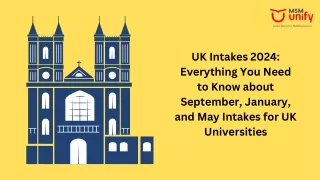 upcoming intakes uk
