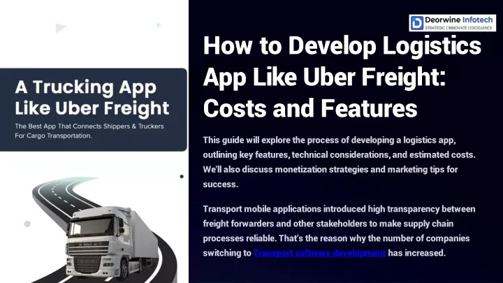 how to develop logistics app like uber freight