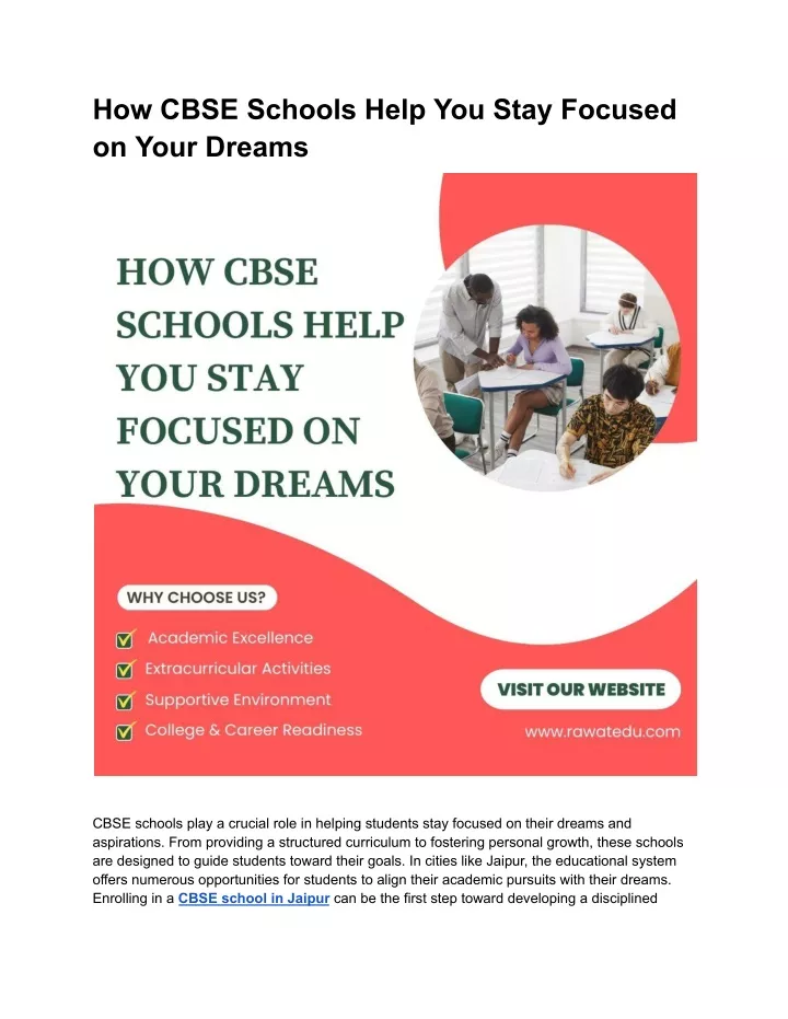 how cbse schools help you stay focused on your