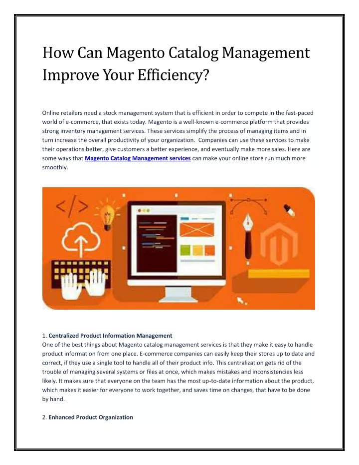 how can magento catalog management improve your