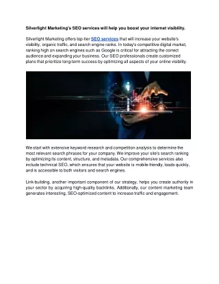 silverlight marketing s seo services will help