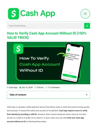 How to verify cash app without id