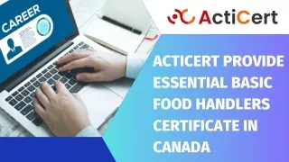 acticert provide essential basic food handlers