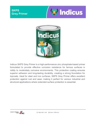 Long-Lasting Corrosion Protection with Indicus SKPS Grey Primer