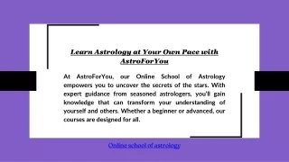 Learn Astrology at Your Own Pace with AstroForYou