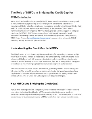 The Role of NBFCs in Bridging the Credit Gap for MSMEs in India (4)