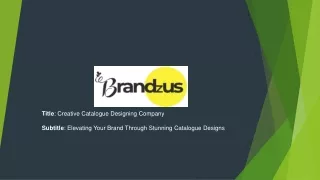 Creative Catalogue Designing Company