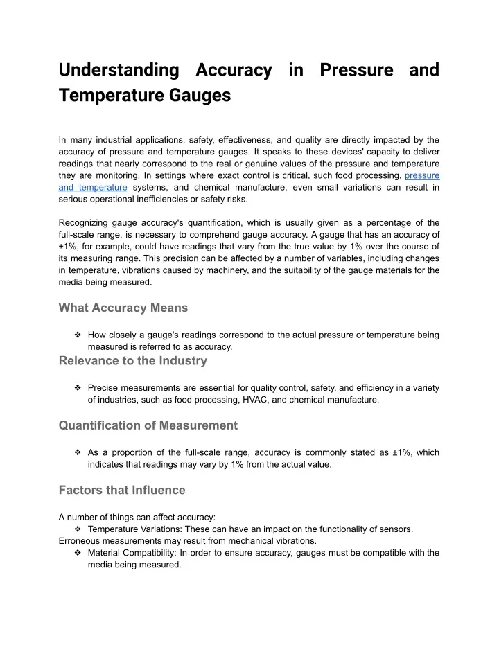 understanding accuracy in pressure