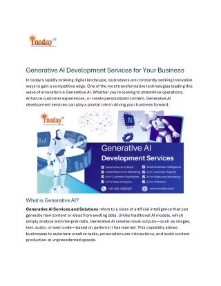 Generative AI Development Services