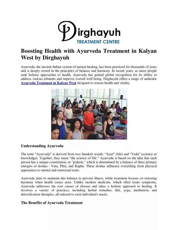 boosting health with ayurveda treatment in kalyan