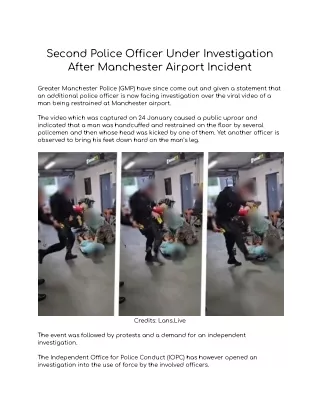 Second Police O cer Under Investigation  After Manchester Airport Incident