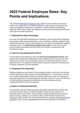 2025 Federal Employee Raise_ Key Points and Implications