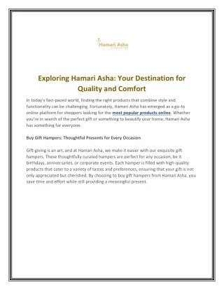 exploring hamari asha your destination