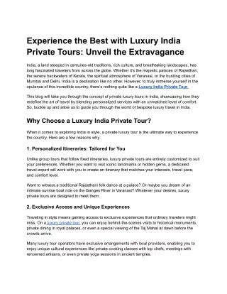 Best with Luxury India