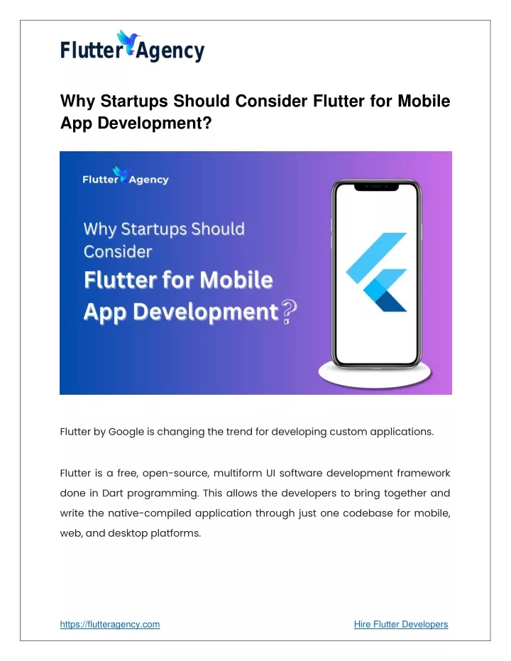 why startups should consider flutter for mobile