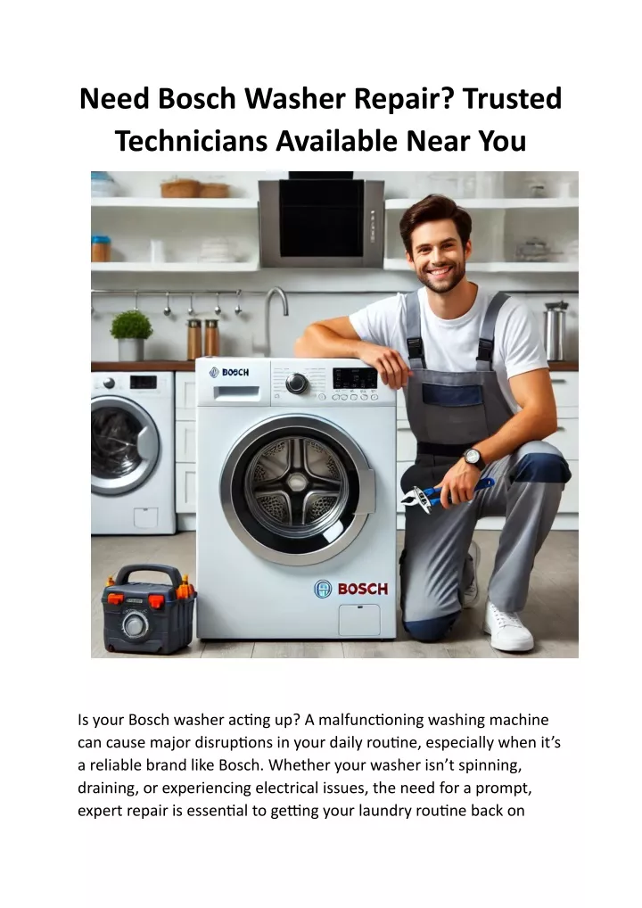 need bosch washer repair trusted technicians