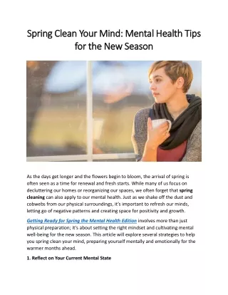 Spring Clean Your Mind