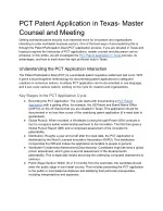 PCT Patent Application in Texas- Master Counsel and Meeting - slide 1