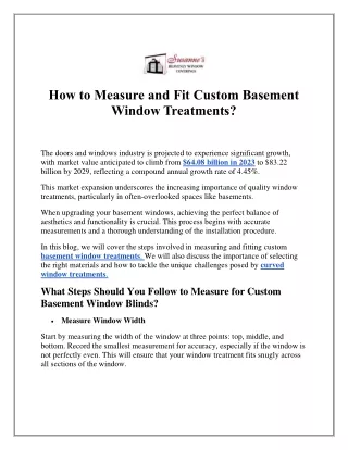 how to measure and fit custom basement window
