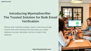 Introducing myemailverifier: The Trusted Solution for Bulk Email Verification