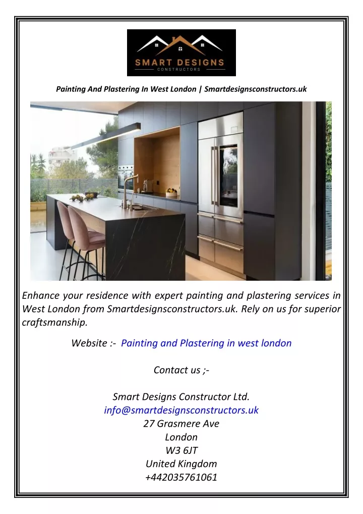 painting and plastering in west london