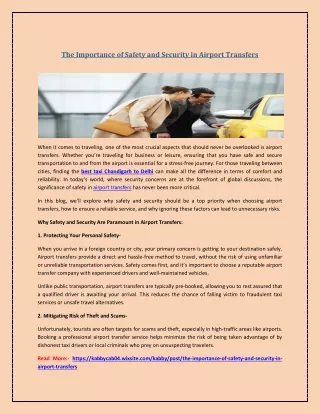 the importance of safety and security in airport