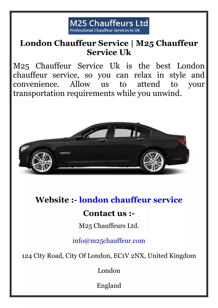 london chauffeur service m25 chauffeur service uk