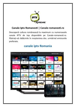 Canale Iptv Romanesti  Canale-romanesti.ro