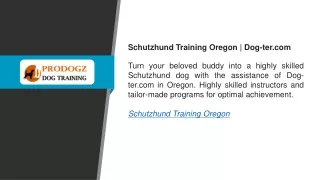 Schutzhund Training Oregon Dog-ter.com