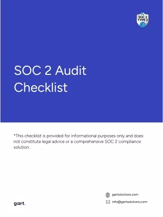 SOC 2 Audit  Checklist