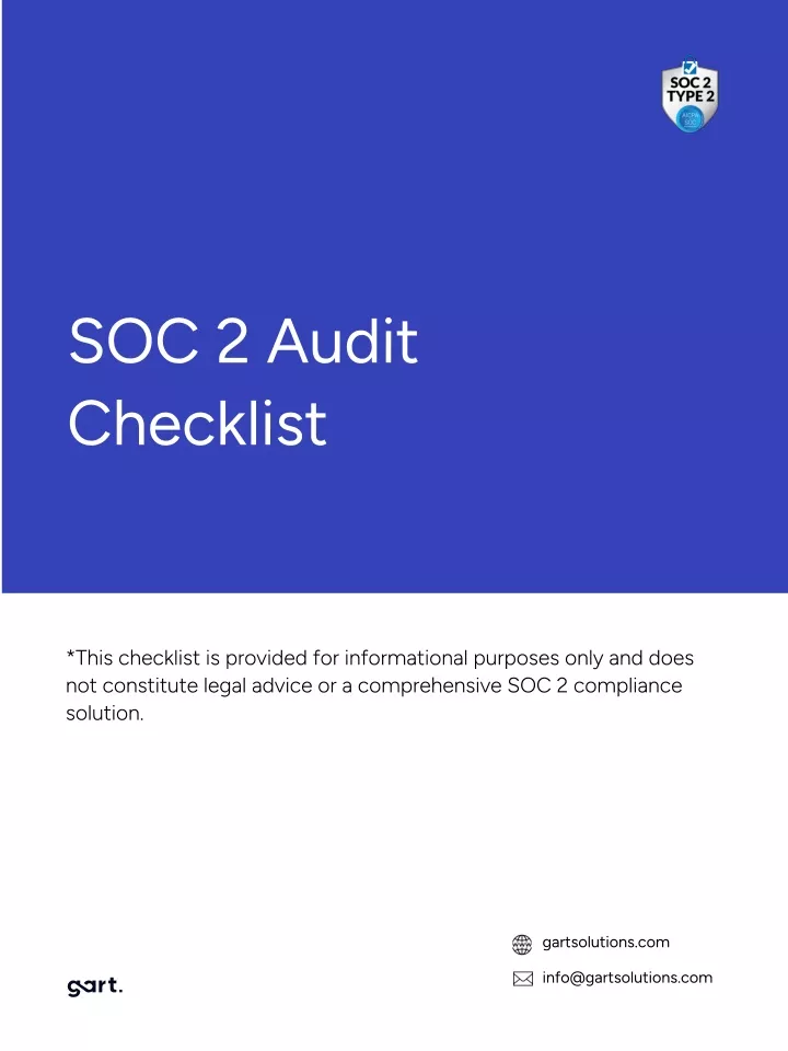 soc 2 audit checklist