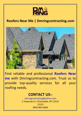 Roofers Near Me  Dmringcontracting.com