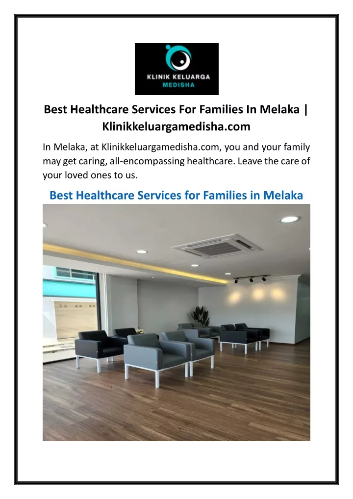 best healthcare services for families in melaka