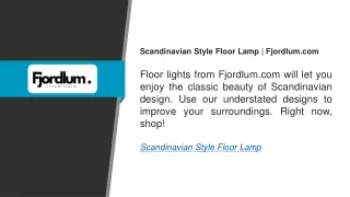 Scandinavian Style Floor Lamp  Fjordlum.com