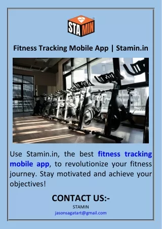 Fitness Tracking Mobile App  Stamin.in
