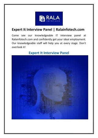 Expert It Interview Panel  Ralainfotech.com