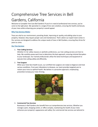 comprehensive tree services in bell gardens