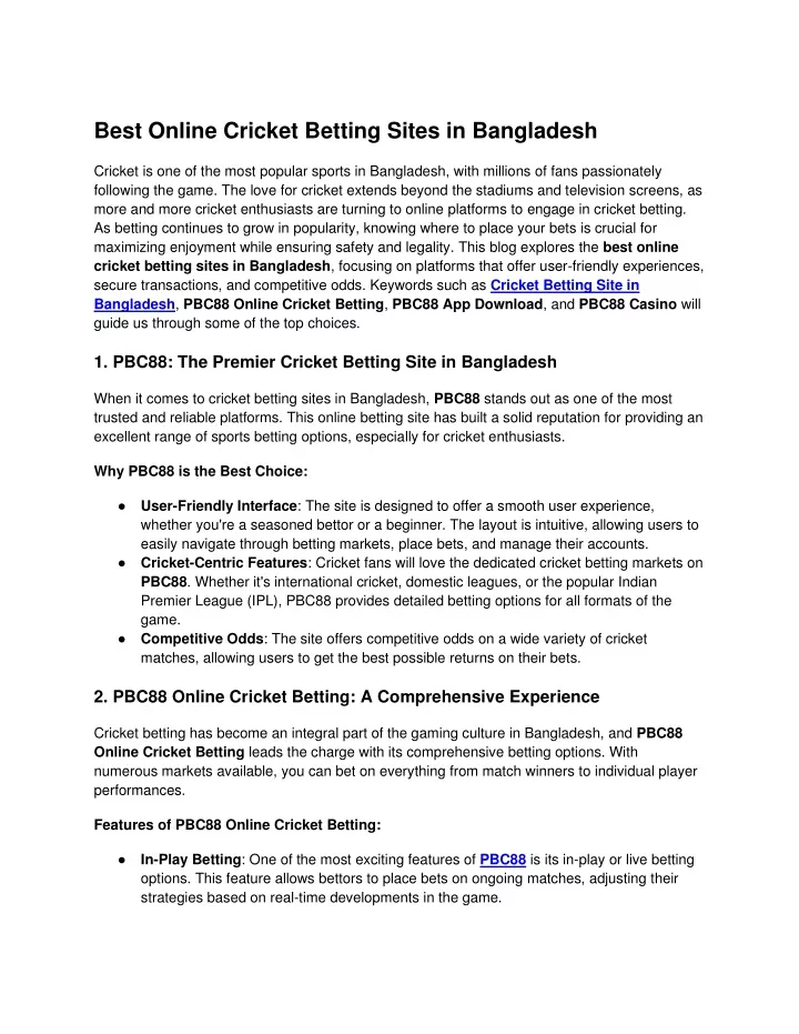 best online cricket betting sites in bangladesh