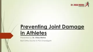 Preventing Joint Damage in Athletes